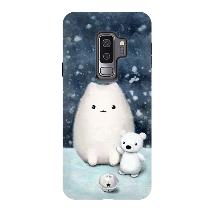 Galaxy S9 plus StrongFit Winter cat by Laura Nagel