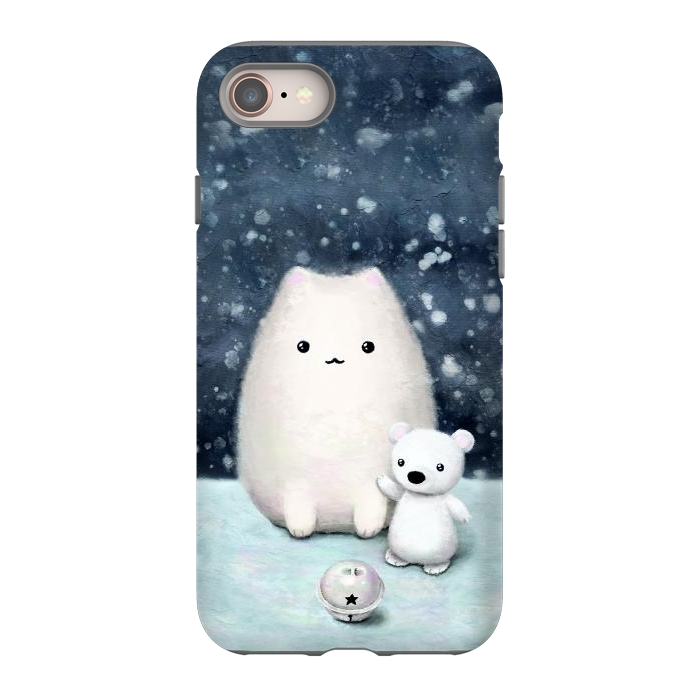 iPhone 8 StrongFit Winter cat by Laura Nagel