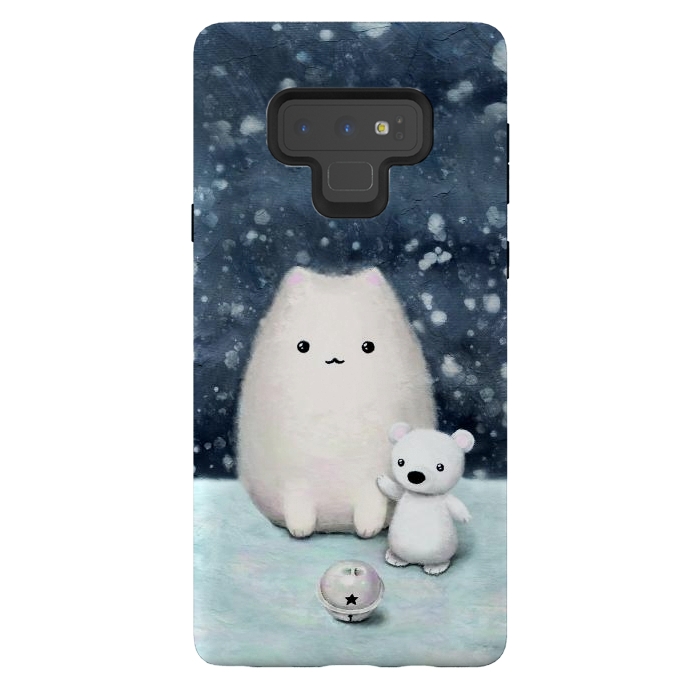 Galaxy Note 9 StrongFit Winter cat by Laura Nagel