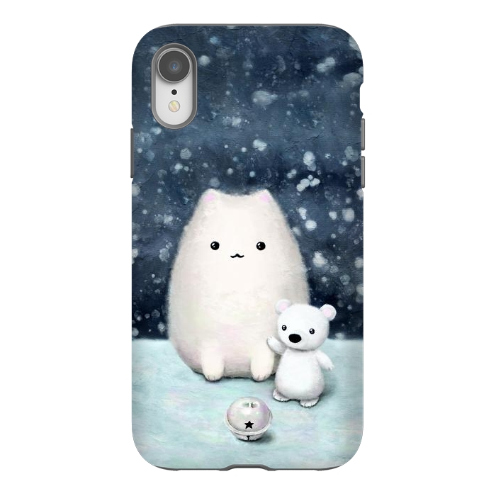 iPhone Xr StrongFit Winter cat by Laura Nagel