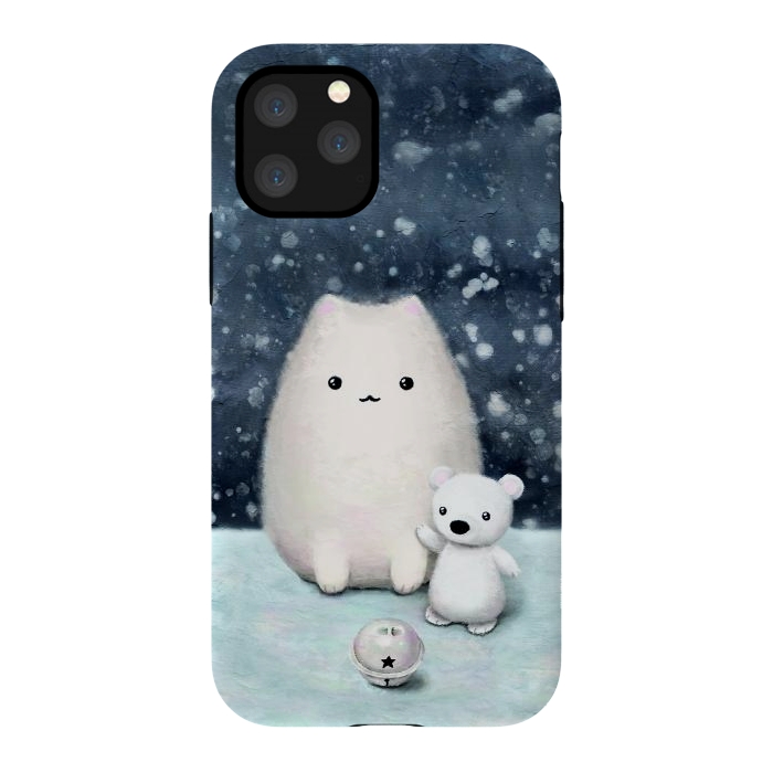 iPhone 11 Pro StrongFit Winter cat by Laura Nagel