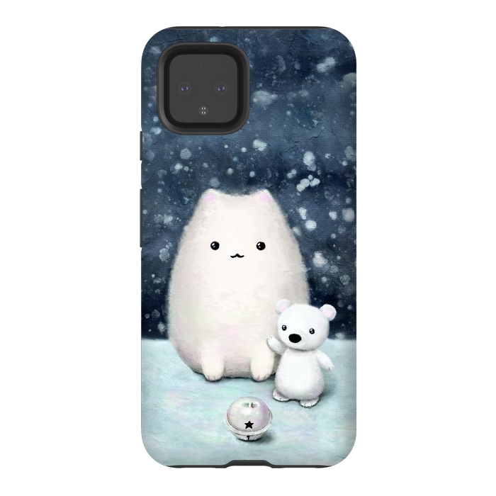 Pixel 4 StrongFit Winter cat by Laura Nagel