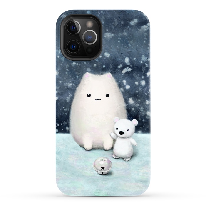 iPhone 12 Pro Max StrongFit Winter cat by Laura Nagel
