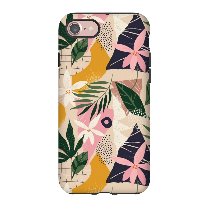 iPhone 7 StrongFit tropical love leaves 2 by MALLIKA