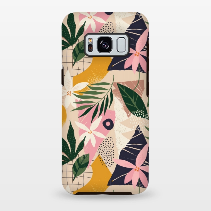Galaxy S8 plus StrongFit tropical love leaves 2 by MALLIKA