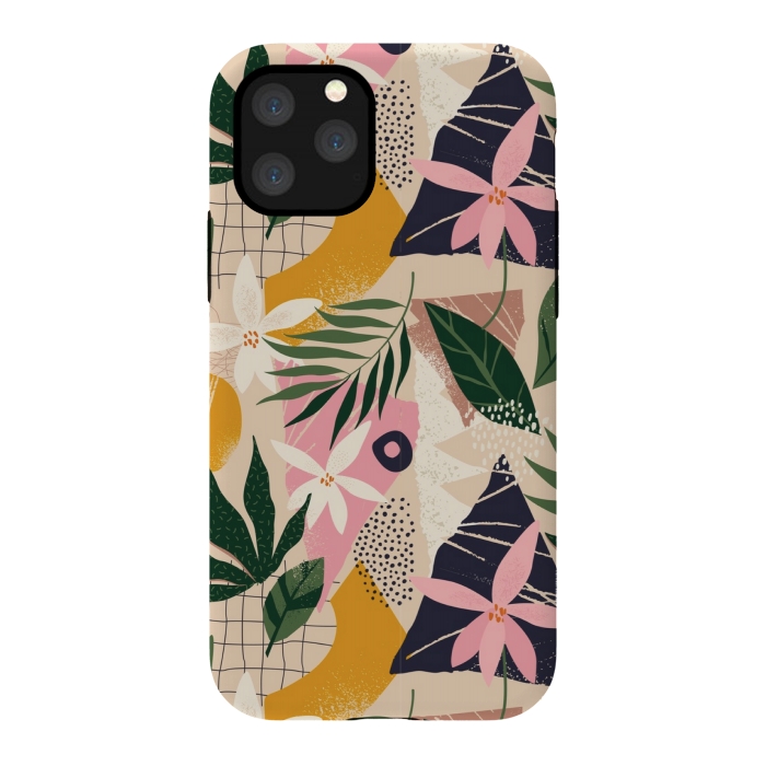 iPhone 11 Pro StrongFit tropical love leaves 2 by MALLIKA