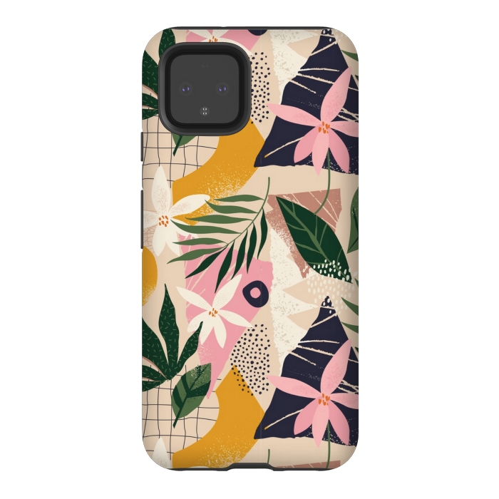 Pixel 4 StrongFit tropical love leaves 2 by MALLIKA