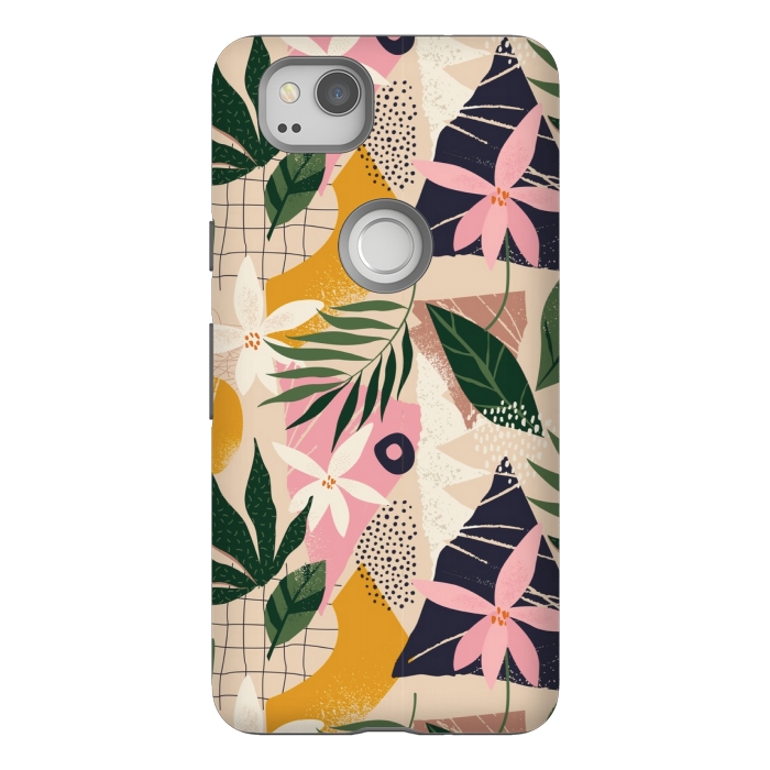Pixel 2 StrongFit tropical love leaves 2 by MALLIKA