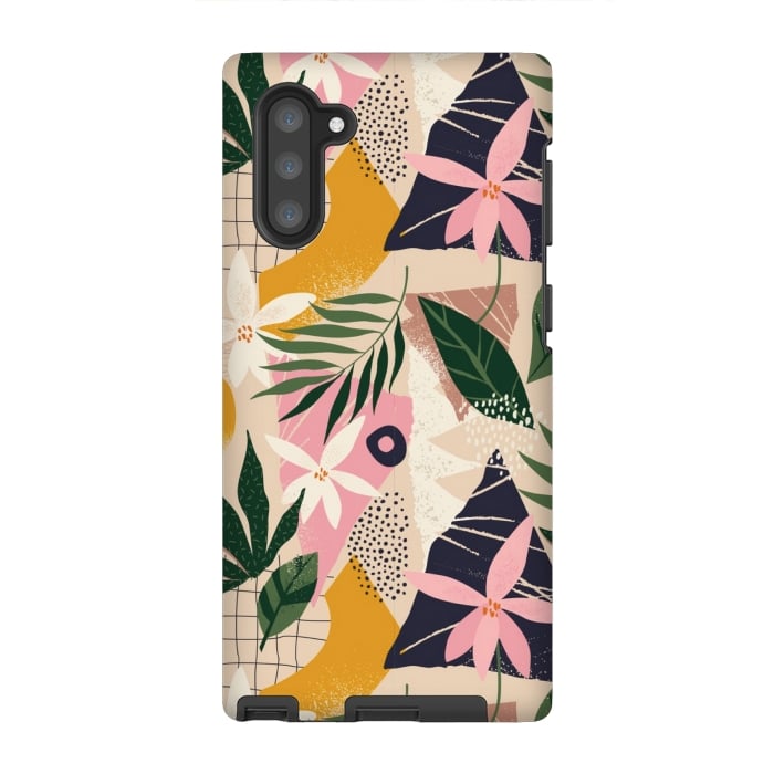 Galaxy Note 10 StrongFit tropical love leaves 2 by MALLIKA