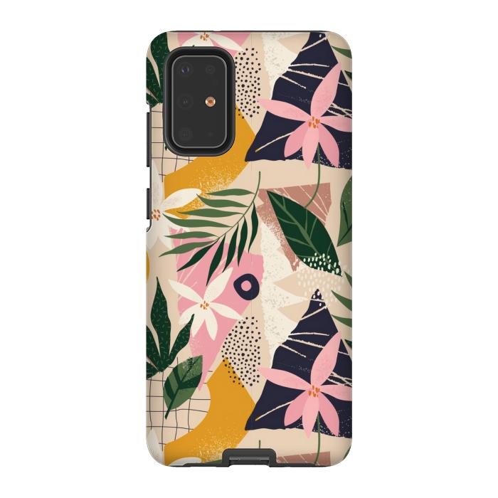 Galaxy S20 Plus StrongFit tropical love leaves 2 by MALLIKA