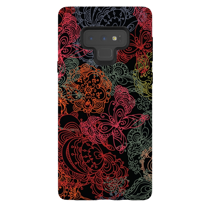 Galaxy Note 9 StrongFit pretty butterfly pattern by MALLIKA
