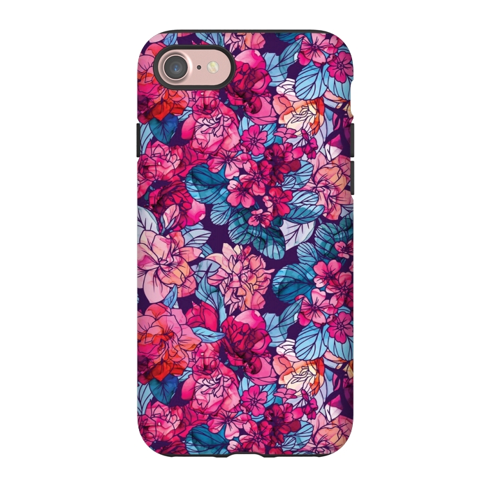 iPhone 7 StrongFit pink floral pattern 6 by MALLIKA
