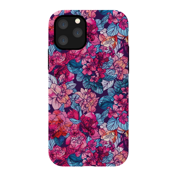 iPhone 11 Pro StrongFit pink floral pattern 6 by MALLIKA