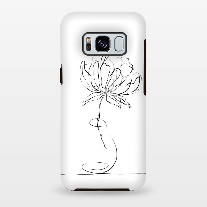 Galaxy S8 plus StrongFit Black Bloom by Martina