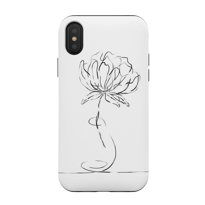 iPhone Xs / X StrongFit Black Bloom by Martina