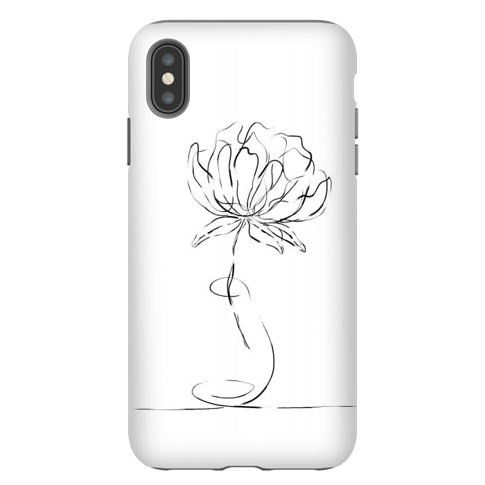 iPhone Xs Max StrongFit Black Bloom by Martina