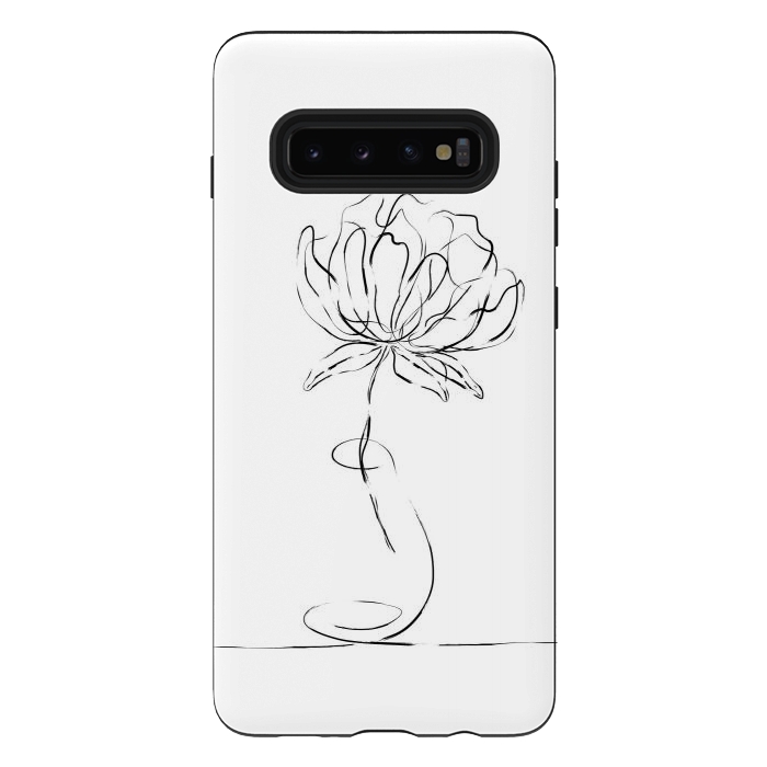 Galaxy S10 plus StrongFit Black Bloom by Martina
