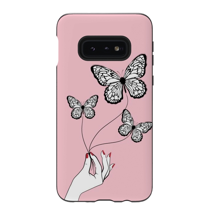 Galaxy S10e StrongFit Butterfly Game by Martina