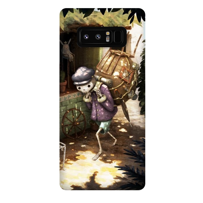 Galaxy Note 8 StrongFit Wandering skeleton by Laura Nagel