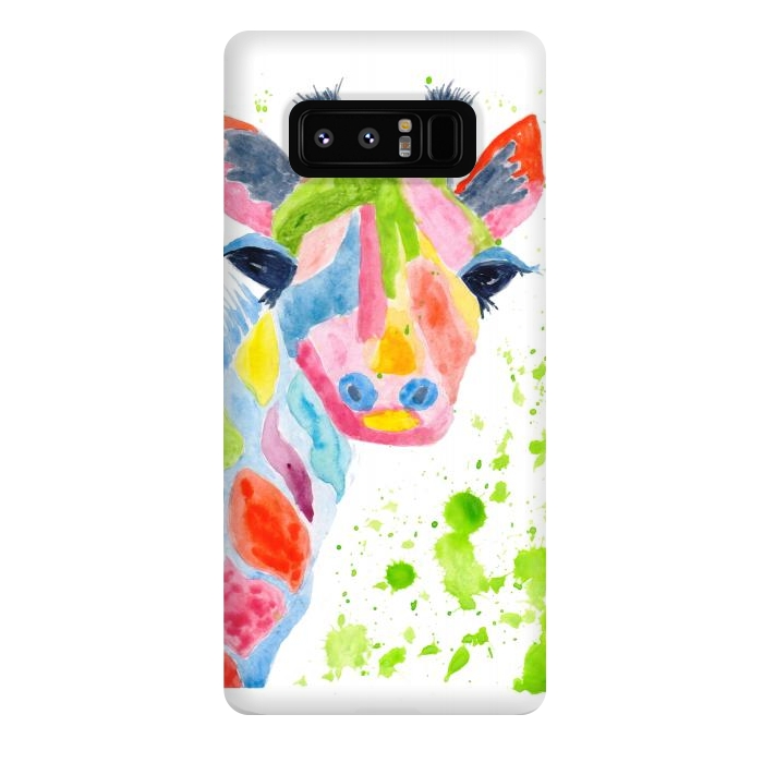 Galaxy Note 8 StrongFit Giraffe watercolor  by ArtKingdom7