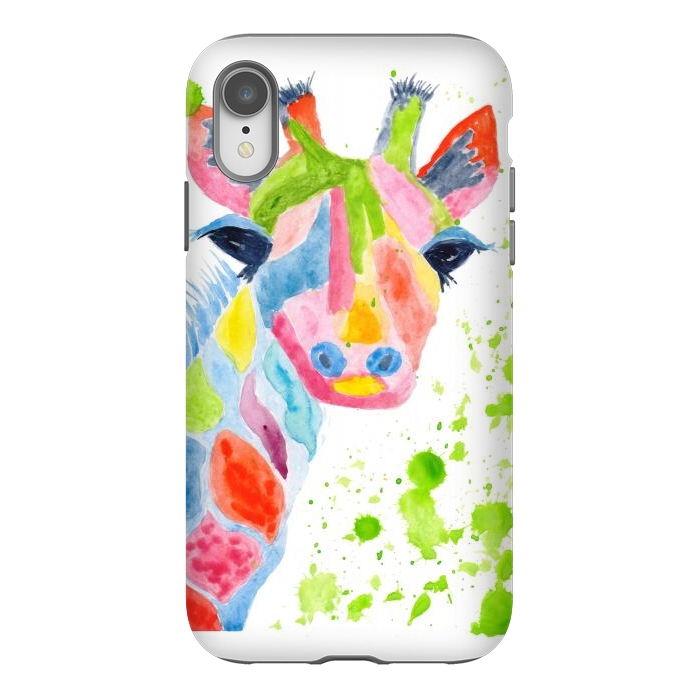 iPhone Xr StrongFit Giraffe watercolor  by ArtKingdom7