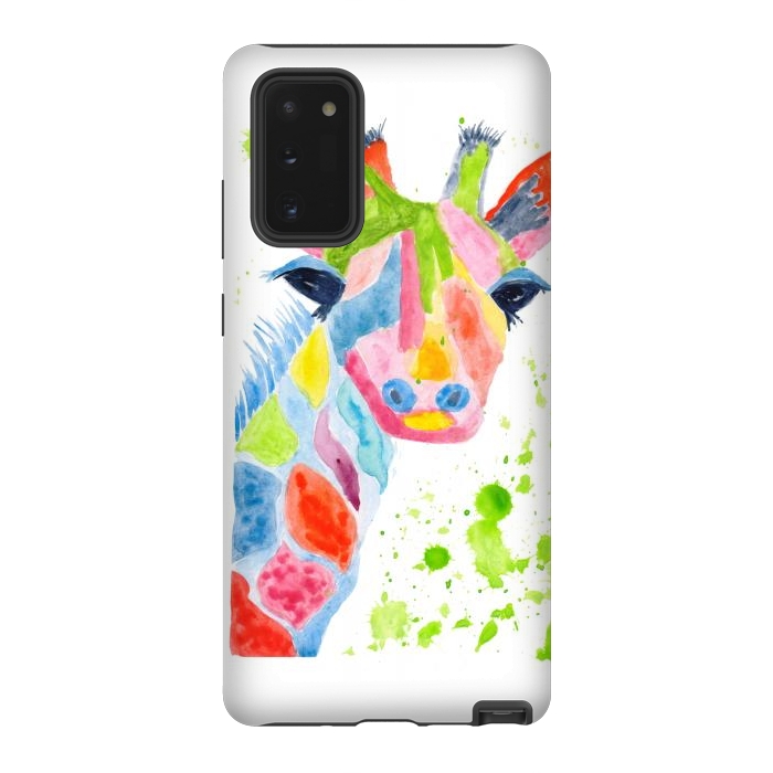 Galaxy Note 20 StrongFit Giraffe watercolor  by ArtKingdom7