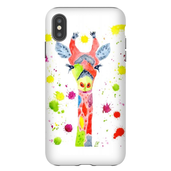 iPhone Xs Max StrongFit Giraffe watercolor 2 by ArtKingdom7