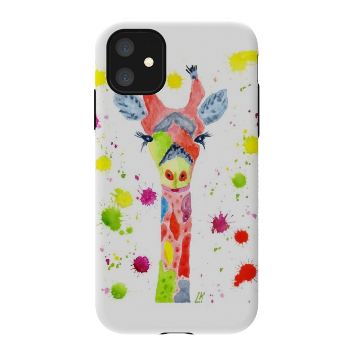 iPhone 11 StrongFit Giraffe watercolor 2 by ArtKingdom7