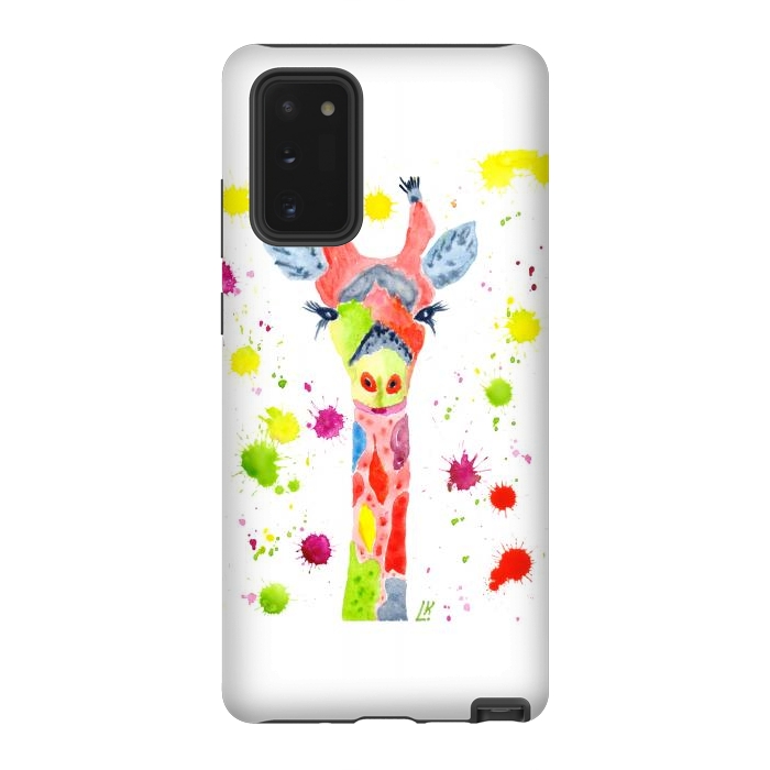 Galaxy Note 20 StrongFit Giraffe watercolor 2 by ArtKingdom7