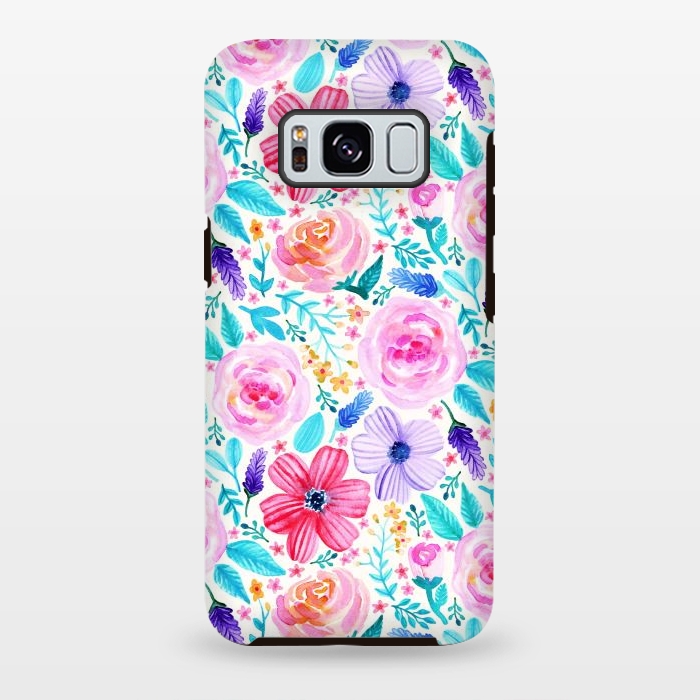 Galaxy S8 plus StrongFit Bold Blooms - Cool Colours by Tangerine-Tane