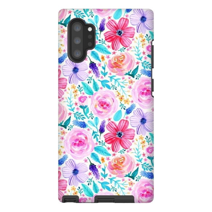 Galaxy Note 10 plus StrongFit Bold Blooms - Cool Colours by Tangerine-Tane