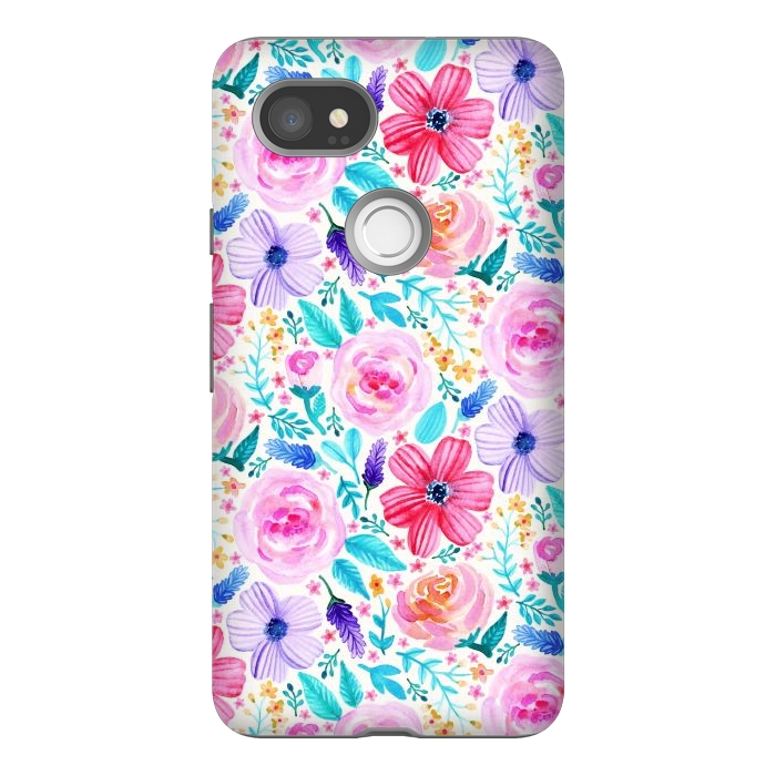 Pixel 2XL StrongFit Bold Blooms - Cool Colours by Tangerine-Tane