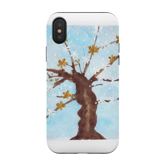 iPhone Xs / X StrongFit Tree of life painting watercolor by ArtKingdom7
