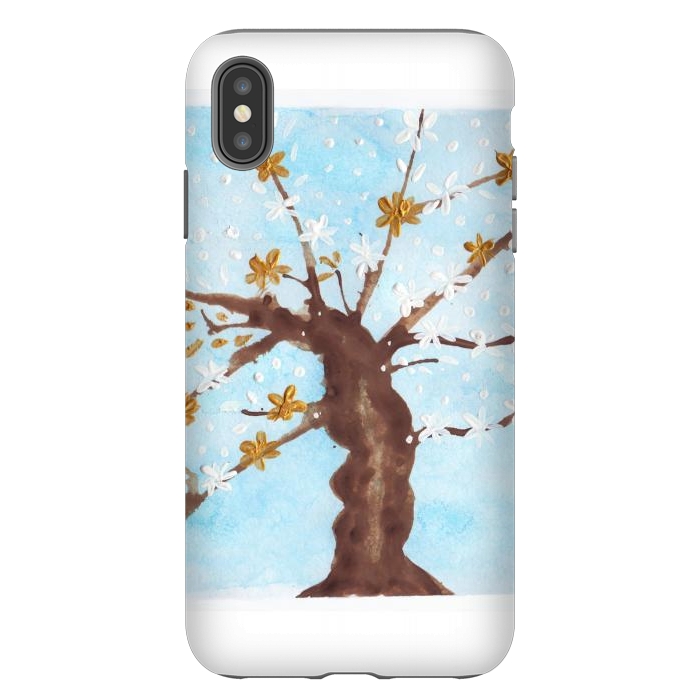 iPhone Xs Max StrongFit Tree of life painting watercolor by ArtKingdom7