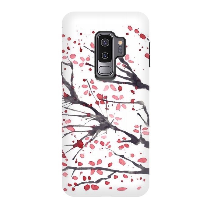 Galaxy S9 plus StrongFit Sakura watercolor 1 by ArtKingdom7