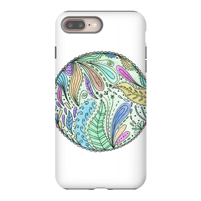 iPhone 8 plus StrongFit Floral mandala 5 by ArtKingdom7