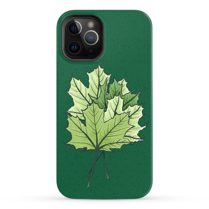 iPhone 12 Pro Max StrongFit Green Maple Leaves In Spring by Boriana Giormova