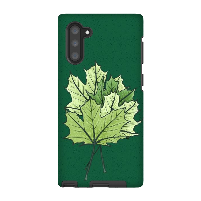 Galaxy Note 10 StrongFit Green Maple Leaves In Spring by Boriana Giormova