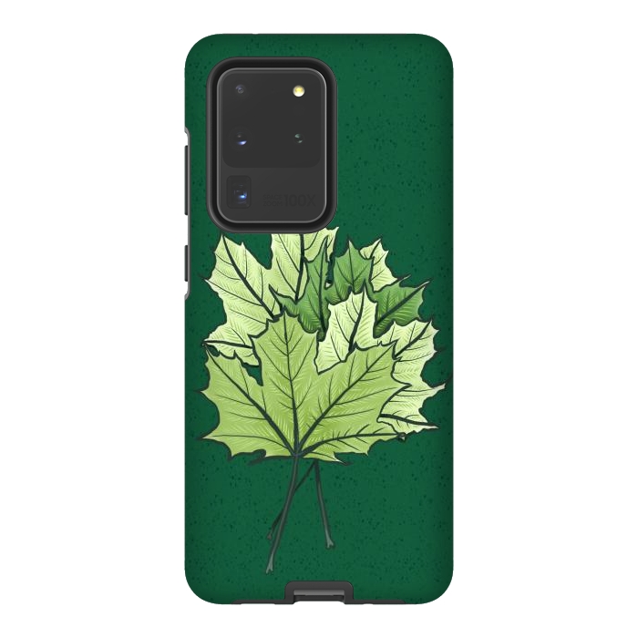 Galaxy S20 Ultra StrongFit Green Maple Leaves In Spring by Boriana Giormova