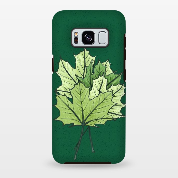Galaxy S8 plus StrongFit Green Maple Leaves In Spring by Boriana Giormova