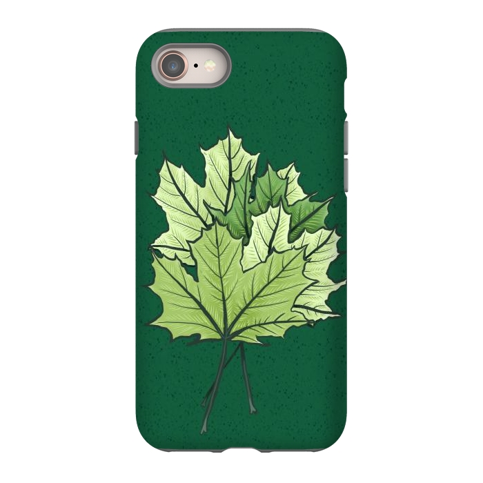 iPhone 8 StrongFit Green Maple Leaves In Spring by Boriana Giormova