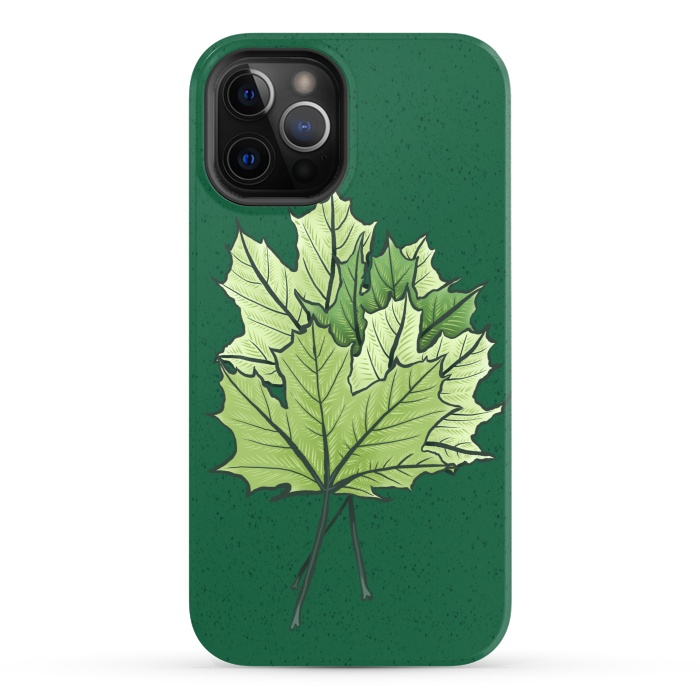 iPhone 12 Pro StrongFit Green Maple Leaves In Spring by Boriana Giormova