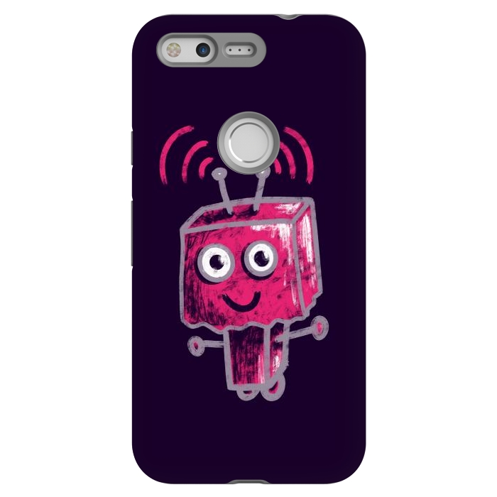 Pixel StrongFit Cute Pink Robot With Paper Bag Head Kids by Boriana Giormova