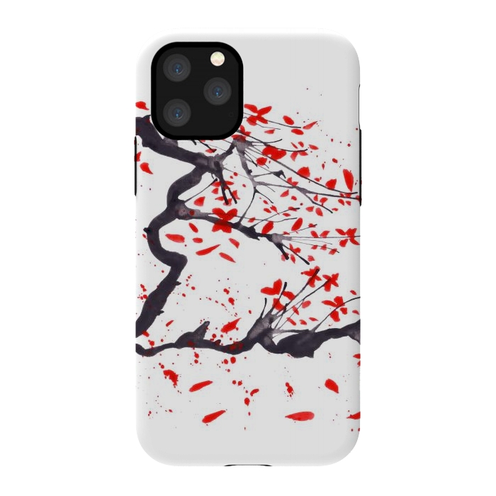 iPhone 11 Pro StrongFit Cherry tree flowers watercolor by ArtKingdom7
