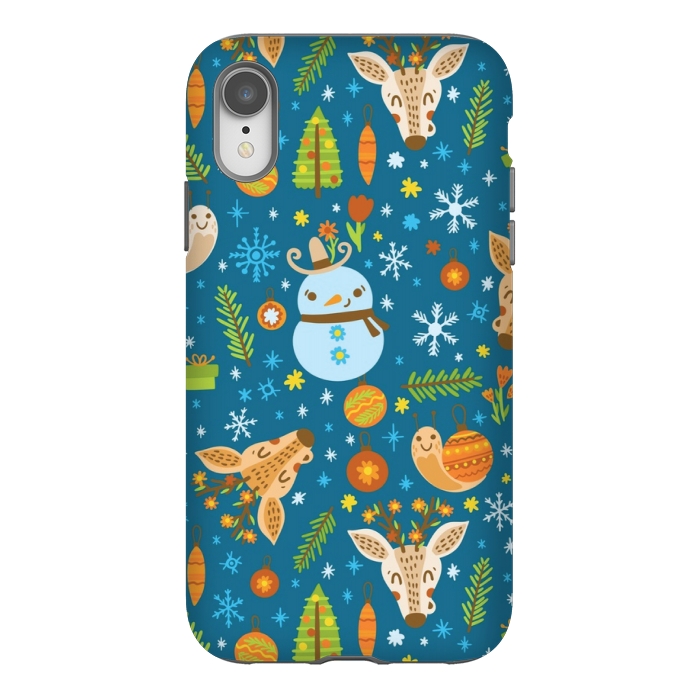 iPhone Xr StrongFit snowman is love by MALLIKA