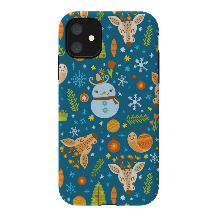 iPhone 11 StrongFit snowman is love by MALLIKA