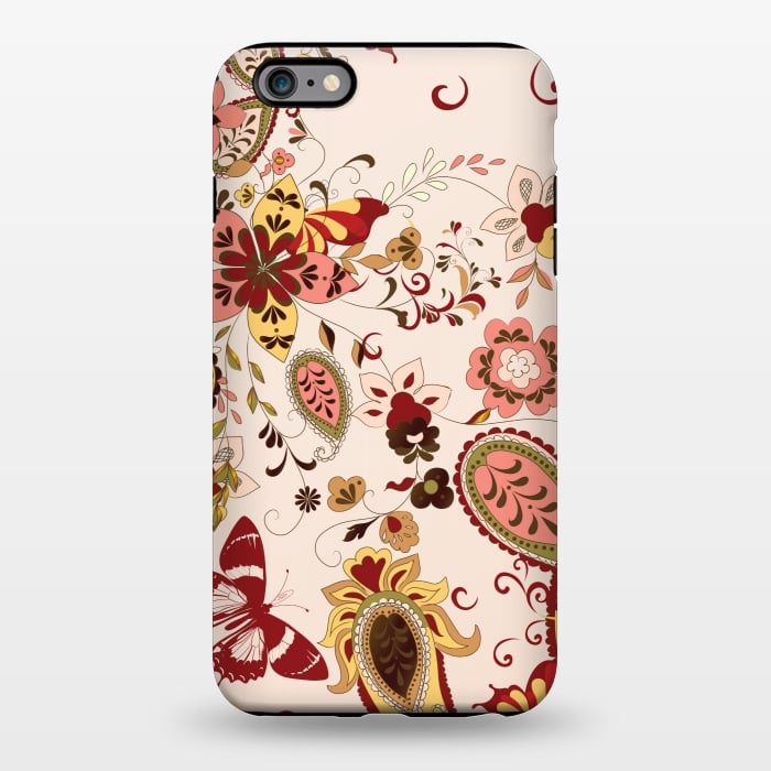 iPhone 6/6s plus StrongFit maroon baatik print by MALLIKA