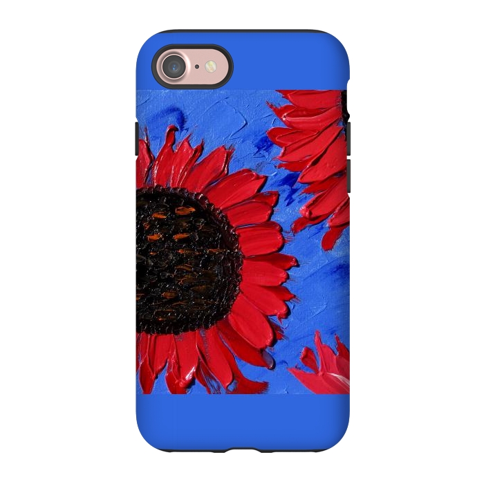 iPhone 7 StrongFit Red sunflowers art by ArtKingdom7