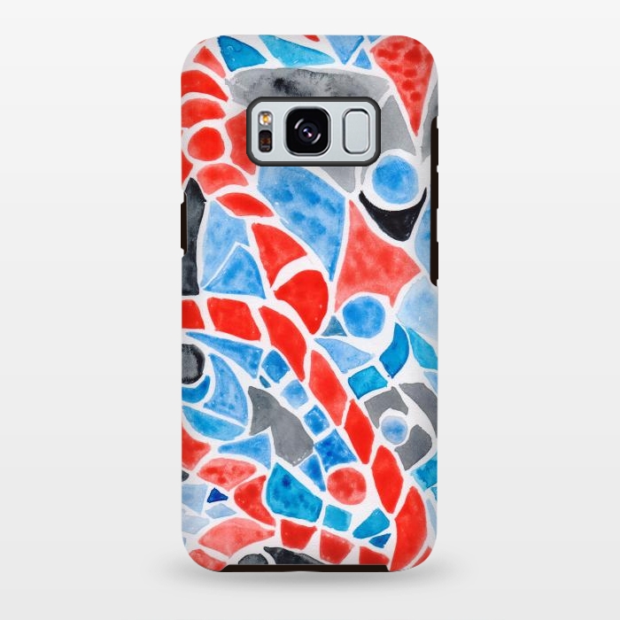 Galaxy S8 plus StrongFit Watercolor mosaic  by ArtKingdom7