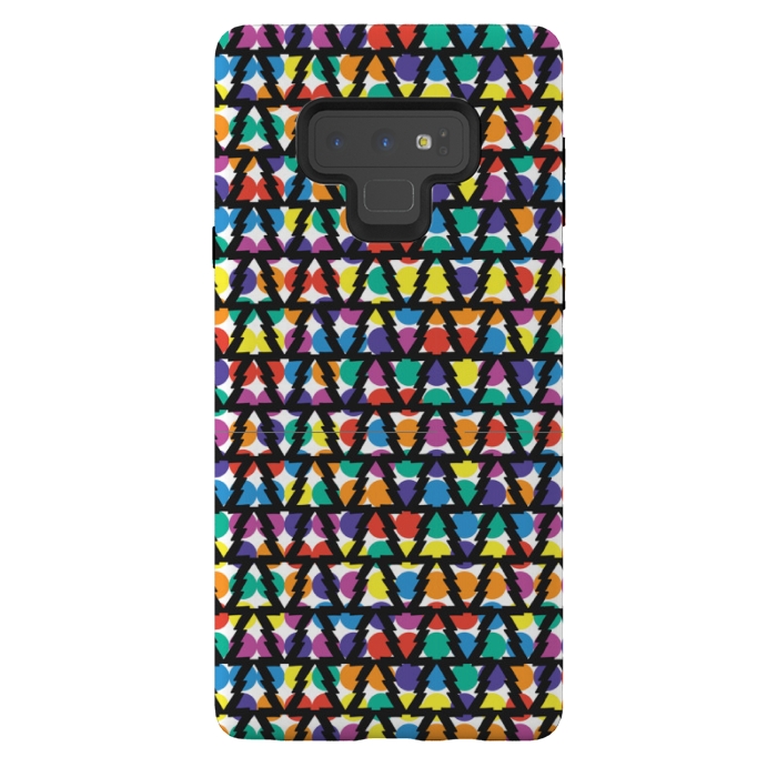 Galaxy Note 9 StrongFit multi color christmas tree pattern by MALLIKA